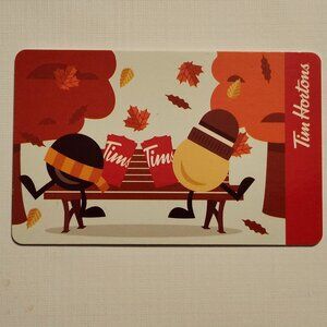 2023 Tim Hortons Gift Card Fall Timbits Falling Leaves Scarf Toque